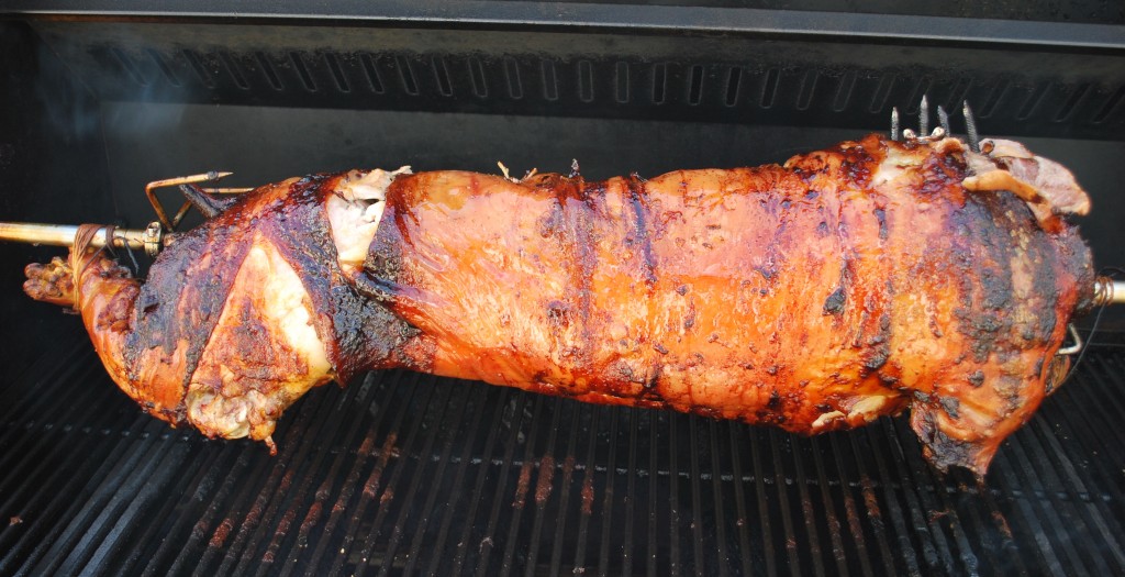 Spit Roasted BBQ Pig thekitchenman Wayne Conrad Serbu Vancouver