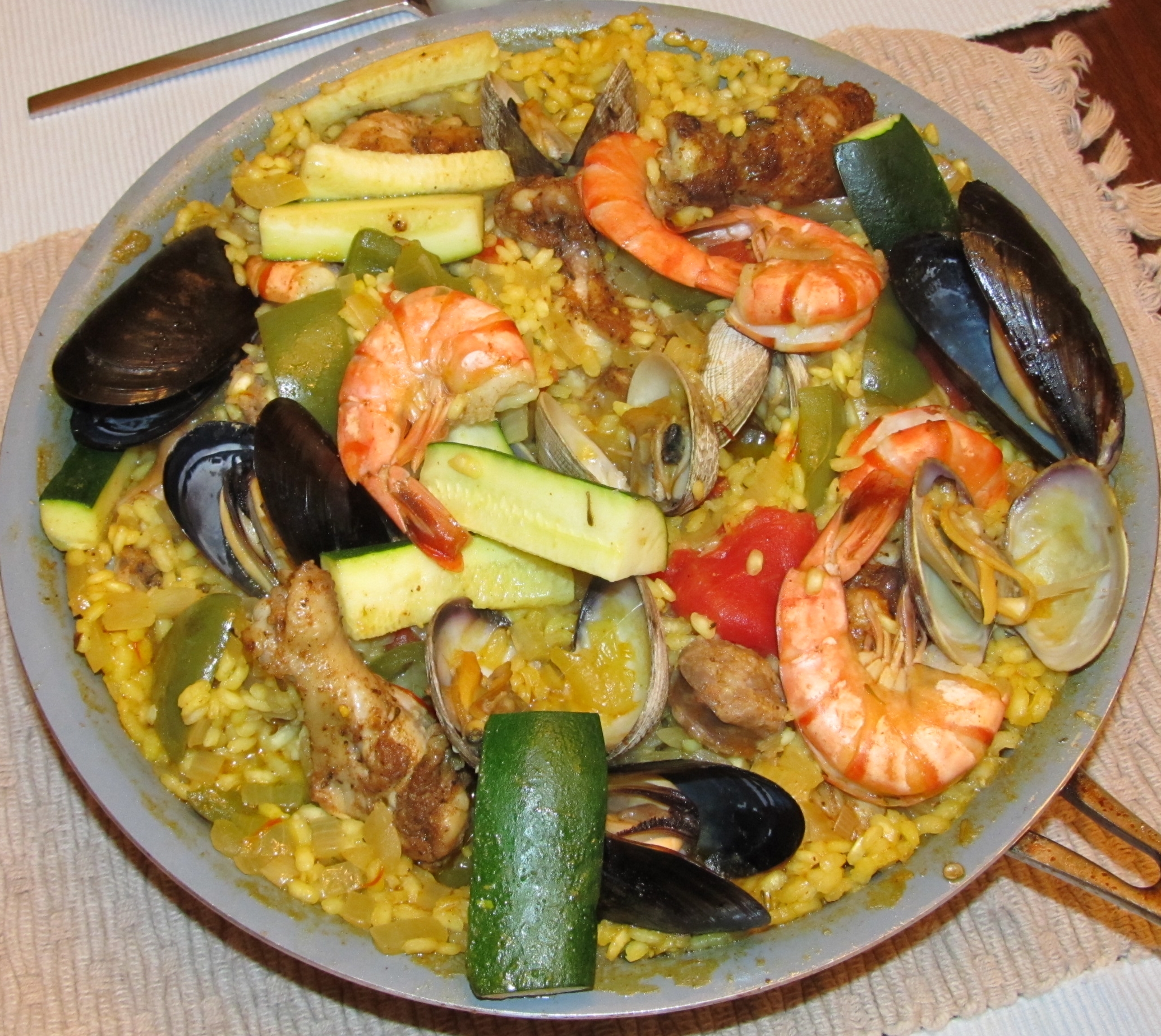 Seafood and Chicken Paella
